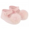 Baby girls pink Pompon ballet flat by Monnalisa
