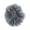 spilla fiore tulle grigio by Caffè d'orzo