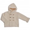 Knitted hooded baby jacket