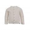 knitted rib jacket with buttons BEIGE - Natura Pura