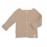 knitted rib jacket with buttons ECRU - Natura Pura