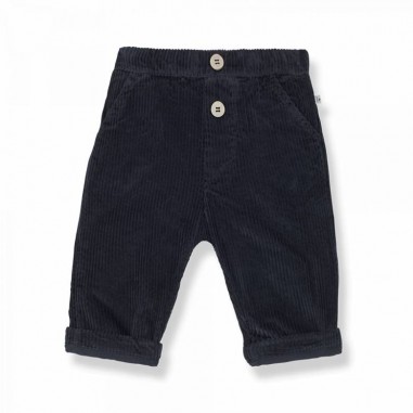 1+ In the Family PANTALONE VELLUTO Navy BART - 1+ In the Family BART23w-176-navy-Ny-onemore2324