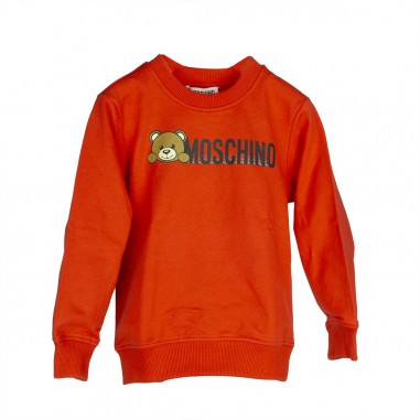 Moschino Kids FELPA GIROCOLLO Rosso - Moschino HWF05RLCA40 50109 Ro-moschino2324