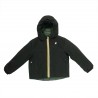 DOUBLE JACKET WITH HOOD P. JACK ECO STRETCH THERMO Black/Green - K-Way