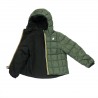 DOUBLE JACKET WITH HOOD P. JACK ECO STRETCH THERMO Black/Green - K-Way