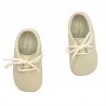 faux suede baby boy's lace shoes Ecru - Natura Pura