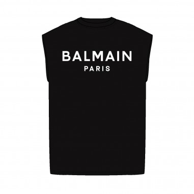Balmain Kids T-SHIRT/TOP black/white - BALMAIN BU8R62Z1751930BC-Ne-balmain24