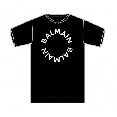 Balmain Kids T-SHIRT/TOP black/white - BALMAIN BU8R31Z0082930BC-Ne-balmain24