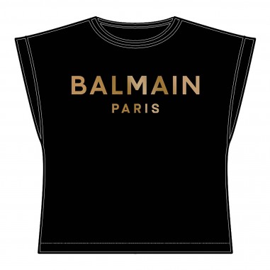 Balmain Kids T-SHIRT/TOP black/gold - BALMAIN BU8B82Z0057930OR-Ne-balmain24