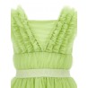 SILK TULLE HAND TIME PARTY DRESS LIME GREEN - MONNALISA