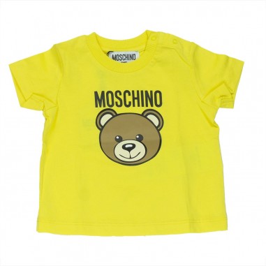 Moschino Kids T-SHIRT CYBER YELLOW - MOSCHINO KIDS MUM03YLAA02 50162 -Gi-moschino24