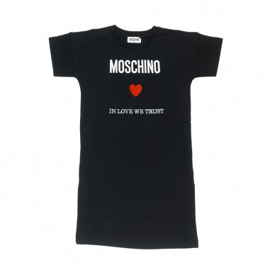 Moschino Kids LONG JERSEY DRESS BLACK - MOSCHINO KIDS HDV0EQLAA22 60100 -Ne-moschino24