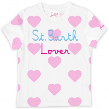 Mc2 Saint Barth T-SHIRT LOVER BIANCO - MC2 SAINT BARTH ELLY001SB LOVER HEARTS 01 EMB03050F-Bi-stbarth24