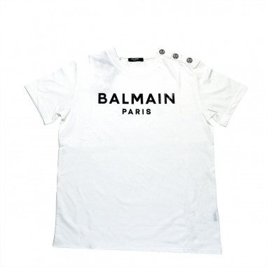 Balmain Kids T-SHIRT Bianco - BALMAIN KIDS BU8P21Z1751100NE-Bi-balmain24