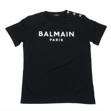 Balmain Kids T-SHIRT/TOP black/white - BALMAIN BU8P21Z1751930BC-Ne-balmain24