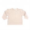 SWEATSHIRT WITH RUCHES FIORILE PINK FLOWER - FIORILE
