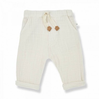 1+ In the Family GAUZE TROUSERS IVORY - 1+ IN THE FAMILY GIORGIOivory-Bi-1+inthe24