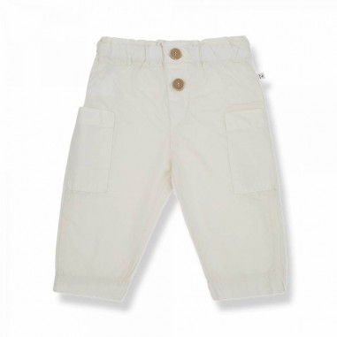 1+ In the Family LONG TROUSERS IVORY - 1+ IN THE FAMILY DARIOivory-Bi-1+inthe24