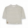 LONG SLEEVE T-SHIRT WITH LINE BEIGE/IVORY - 1+ IN THE FAMILY